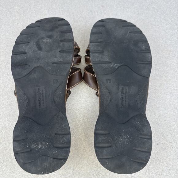 Women’s Vintage Predictions Y2K Brown Leather Sandals Strappy‎ Size 9W - Picture 9 of 10